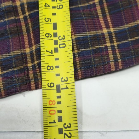 Ralph Lauren Mens Large Brown Plaid Long Sleeve Button Down Cotton Shirt Classic - Picture 9 of 11